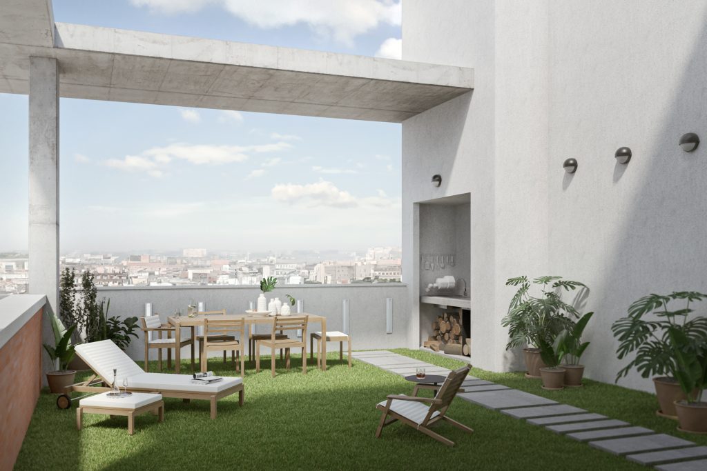 Terraza Ático duplex residencial Ofelia de Aragón